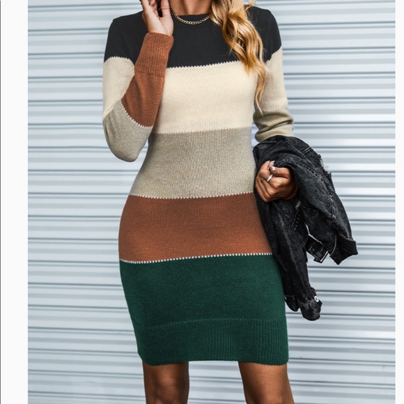 Striped sweater dress - Picture 4 of 4